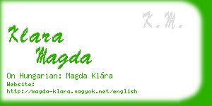 klara magda business card